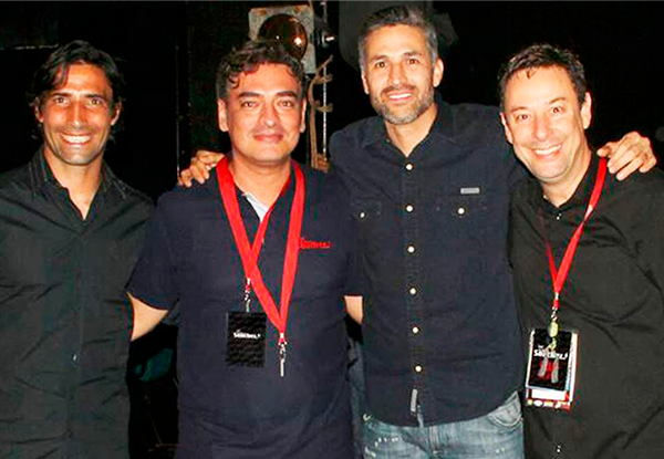 Julio César Uribe con artistas y en eventos de la industria musical