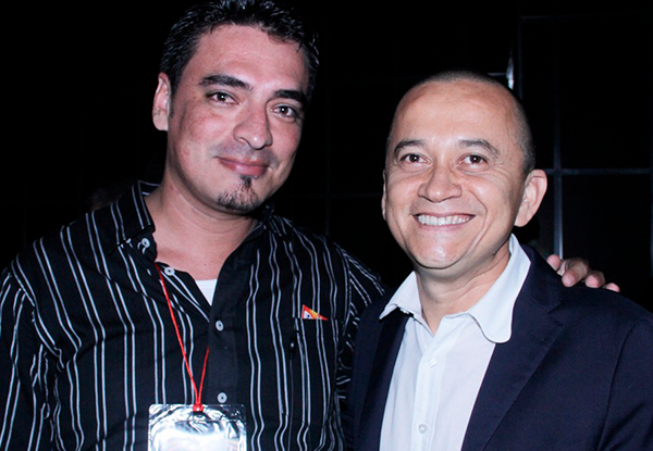 Julio César Uribe con artistas y en eventos de la industria musical